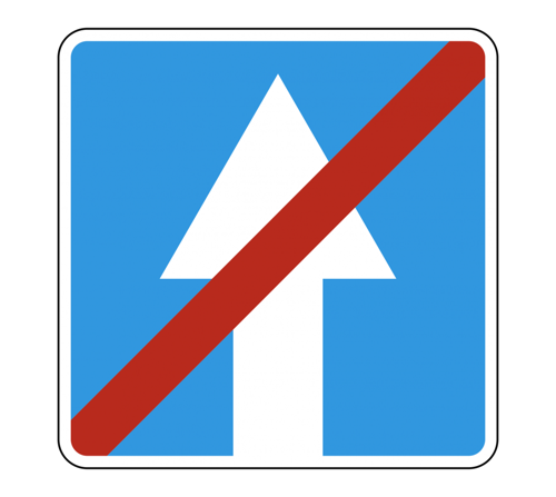 dorozhnyi_znak_osobogo_naznacheniya_5.6_konec_dorogi_s_odnostoronnim_dvigeniem Дорожный знак 5.6 Конец дороги с односторонним движением купить
